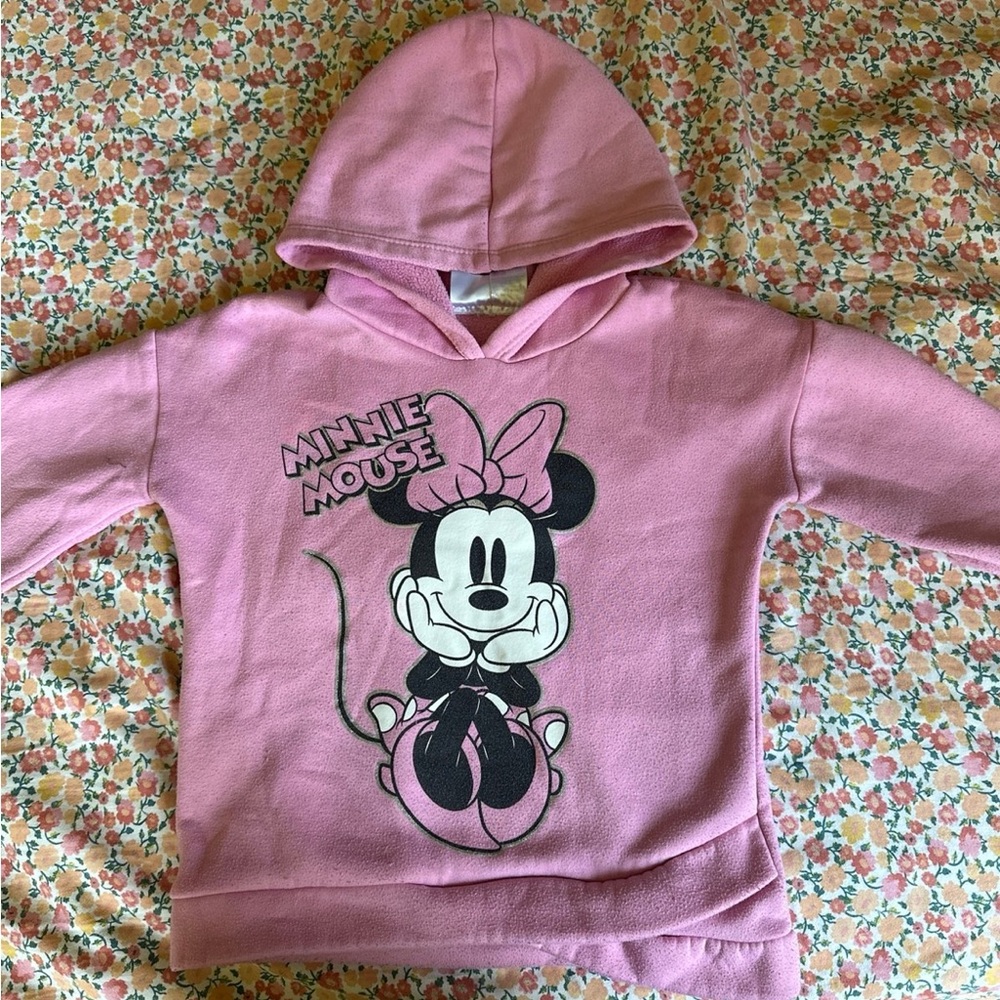 Minnie Mouse Pink Kids Hoodie Set